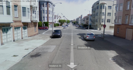 San Franziskoko kale bat Street Viewer-en