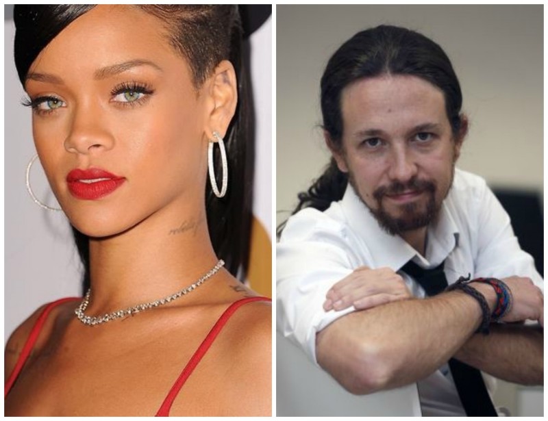 Rihanna eta Podemos jomugan