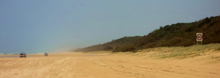 Hondarrezko errepideetan 4x4an (Fraser Island-Australia)