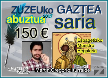 Martin Gregorio Iturraldek irabazi du abuztuko Zuzeu Gaztea Saria