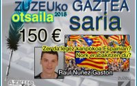 Raul Nuñez Gastonek erdietsi du otsaileko Zuzeu Gaztea Saria