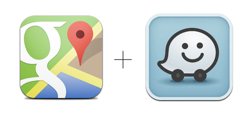 Google Maps eta Waze aplikazioak elkarlanean