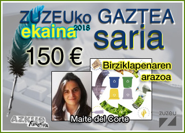 Maite del Cortek lortu du ekaineko Zuzeu Gaztea Saria