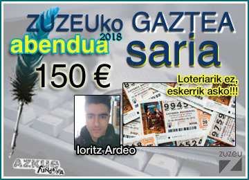 Ioritz Ardeok irabazi du Abenduko Zuzeu Gaztea Saria