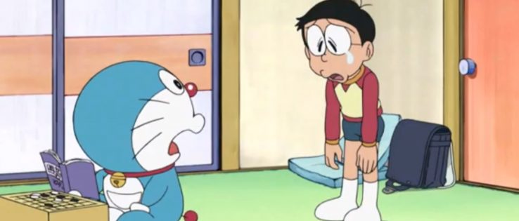 Doraemon eta Nobita greban daude, ikusi komunikatua