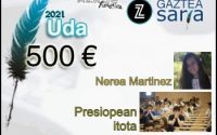 ZUZEU-gaztea-saria-2021-uda Nerea Martinezek irabazi du Udako Zuzeu Gaztea Saria