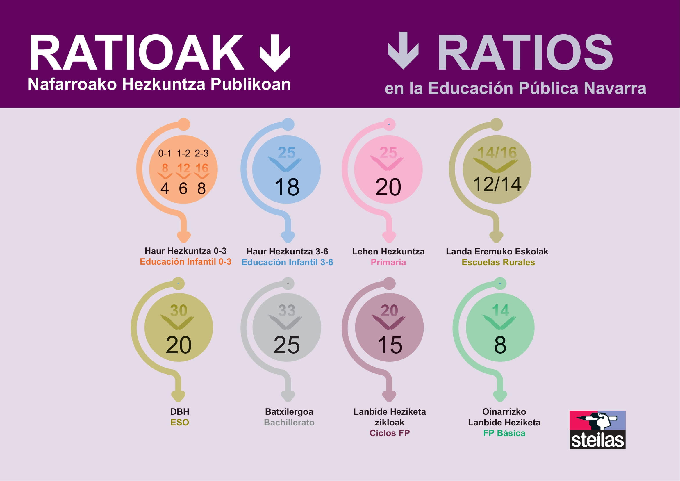 Ratioak Nafarroako Hezkuntza Publikoan