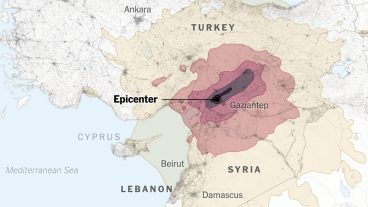 7,8 magnitudeko lurrikarak Turkiako hego-ekialdea astindu eta ia 1.800 hildako eragin ditu