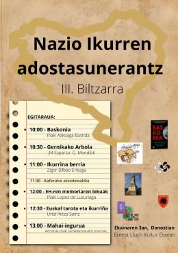 Euskal Nazio Ikurren 3. bilkura Donostian, ekainaren 3an