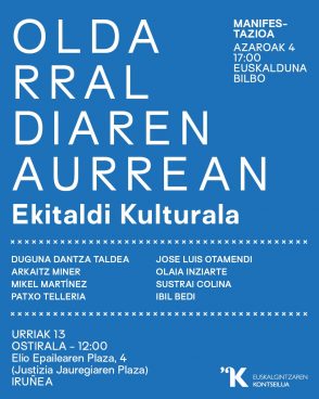 Ekitaldi kulturala, urriaren 13an Iruñean