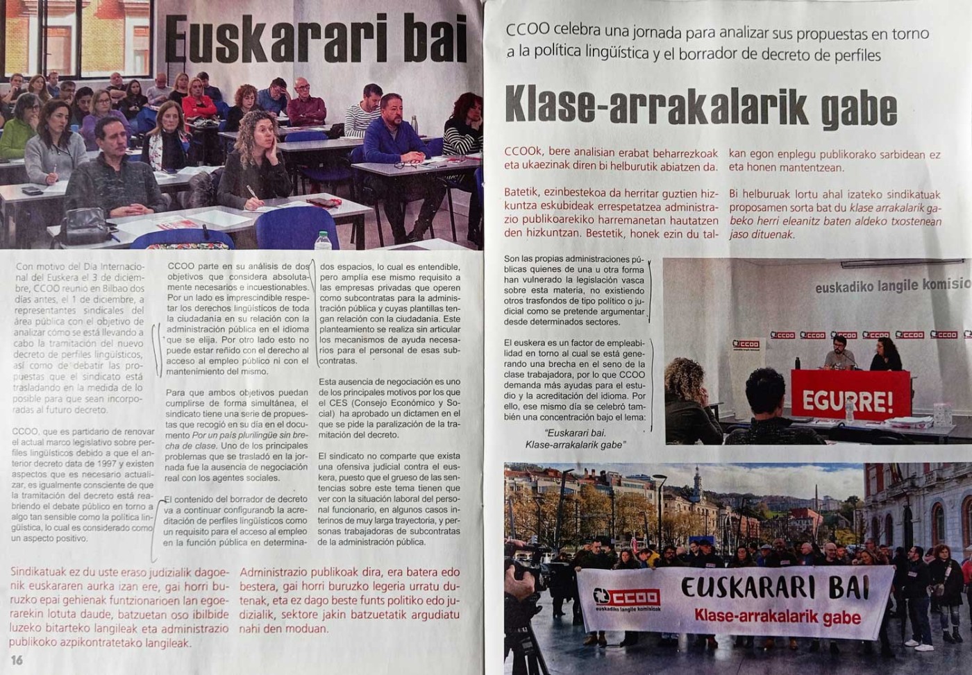 CCOO, euskara(fobia) eta klase-arrakalak