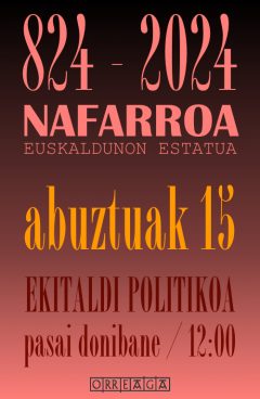 824-2024 Nafarroa, euskaldunon Estatua 