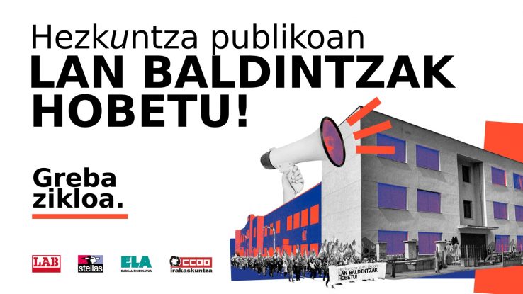 Hezkuntza publikoan lan baldintzak hobetu