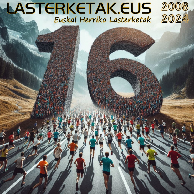 Gaur, abenduak 8, 16 urte bete ditu Lasterketak.eus atariak (2008-2024)