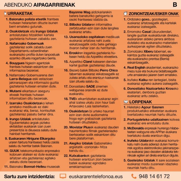 Abenduko aipagarrienak