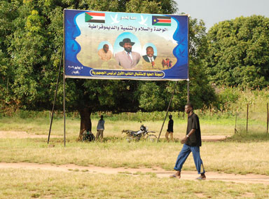 Sudan hegoaldeko erreferenduma iragartzen duen afixa