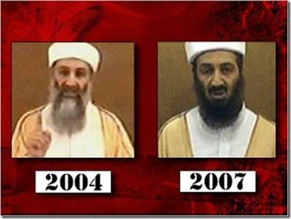 Bin Laden 2004  eta 2007an. 2010ean Washingtonen